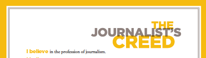 Journalists Creed gets an updated look - download!