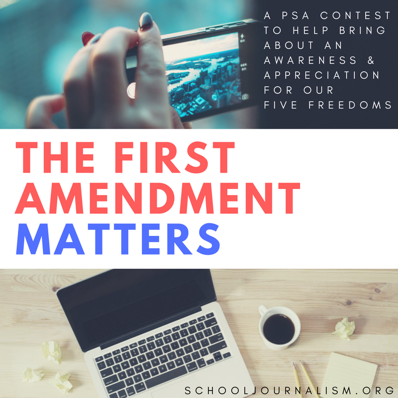 SchoolJournalism.org launches First Amendment Video PSA Contest 2019