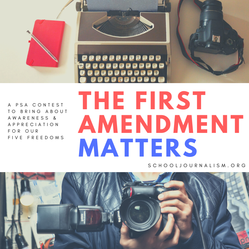 SchoolJournalism.org launches First Amendment Video PSA Contest 2020